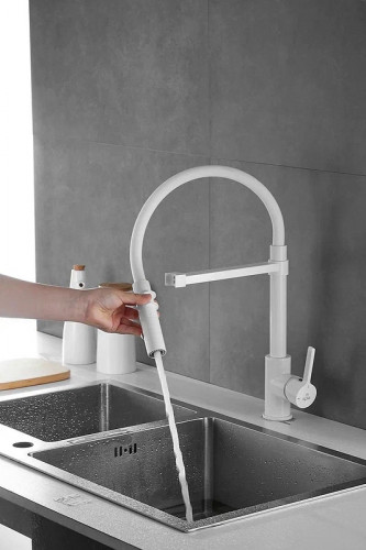 Смеситель для кухни Rose R133C цвет Белый