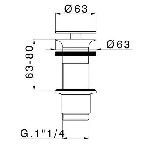 Донный клапан Cisal ZA00161321 Хром