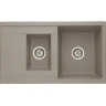 Кухонная мойка Aquaton Делия 87 1A716232DE250 Серый шелк искусственный камень (литьевой мрамор) встраиваемый