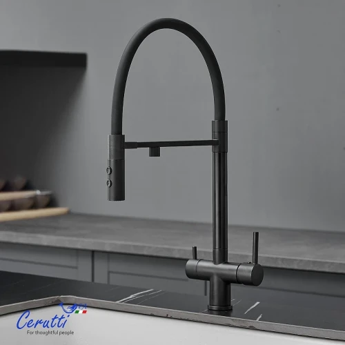 Cмеситель для кухни Ceruttispa Торре (Torre) B CT12135 12135 цвет Черный матовый