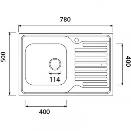 Кухонная мойка Kaiser KSS-7850L Хром нержавеющая сталь встраиваемый