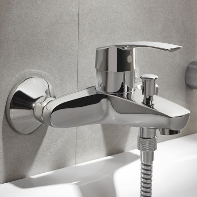 Смеситель для ванны Grohe Eurosmart New 33300002 Хром латунь на стену