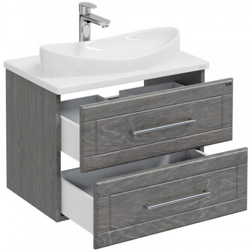 Тумба под раковину СанТа Венера 70 221028 подвесная Дуб шале графит