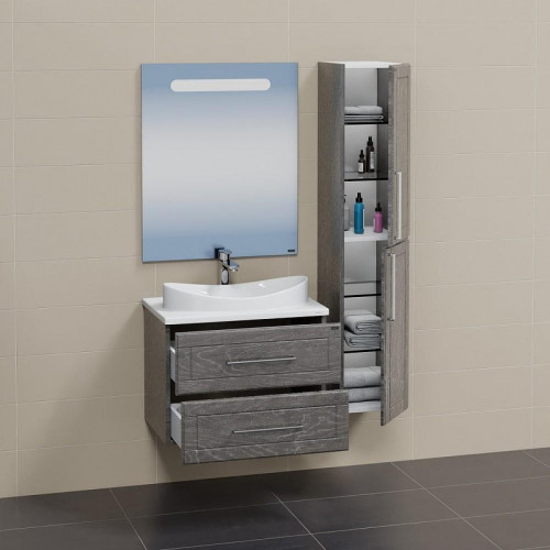 Тумба под раковину СанТа Венера 70 221028 подвесная Дуб шале графит