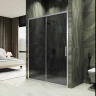 Душевая дверь Maybah Glass MGD-1288-5 1200x1950 раздвижная профиль Хром матовый стекло графитовое матовое