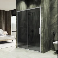 Душевая дверь Maybah Glass MGD-1288-5 1200x1950 раздвижная профиль Хром матовый стекло графитовое матовое