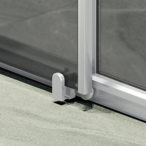 Душевая дверь Maybah Glass MGD-1288-5 1200x1950 раздвижная профиль Хром матовый стекло графитовое матовое