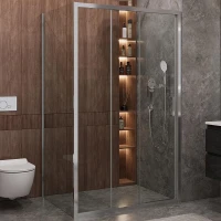 Душевой уголок Cezares Molveno 120x80 MOLVENO-AHF-31-120/80-C-CR-IV профиль Хром стекло прозрачное
