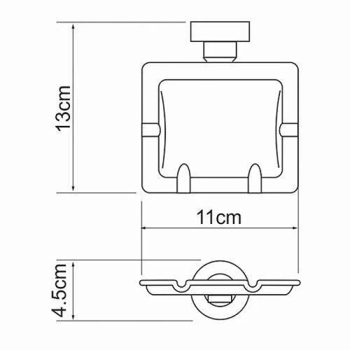Емкость для мусора WasserKRAFT K-1081 цвет Хром