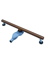 Душевой лоток AltroBagno Supremo 80 071236 BC с решеткой цвет Медь матовая / под плитку