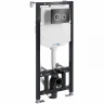 Инсталляция WasserKRAFT Aller 10TLT.010.ME.PB01 для унитаза с Черной глянцевой клавишей смыва нержавеющая сталь