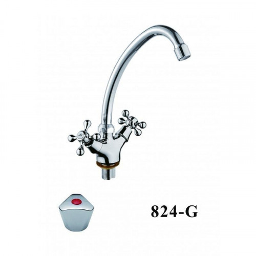 Смеситель для кухни D-Lin D153824-G цвет  Хром