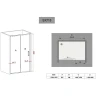 Душевая дверь Black&White Stellar Wind SX715 150 7151400 профиль Хром стекло прозрачное