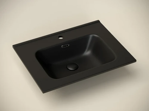 Раковина Ceramicanova Element 60 CN7001MB Черная матовая фарфор полувстраиваемая