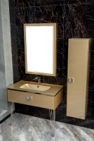 Шкаф пенал Boheme Armadi Art Lucido 35 772-Light Gold подвесной Светлое золото МДФ / ЛДСП