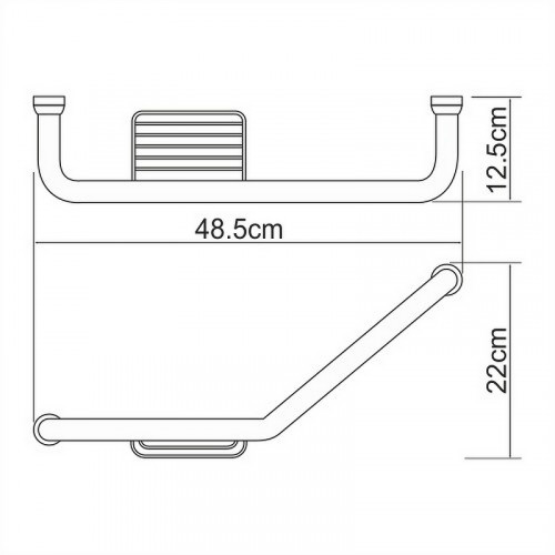 Поручень WasserKRAFT K-1077L Хром