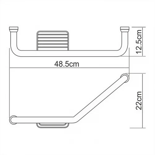 Поручень WasserKRAFT K-1077L Хром