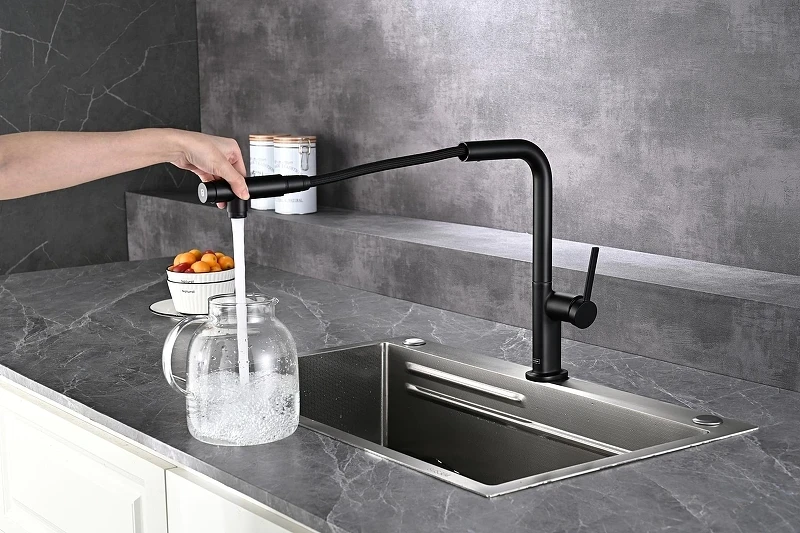Смеситель для кухни AQUAme Cucina AQM9903MB цвет Черный матовый