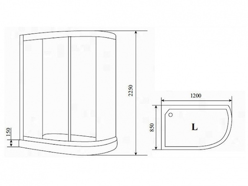 Душевая кабина Timo Comfort 120x85 T-8802LF с гидромассажем