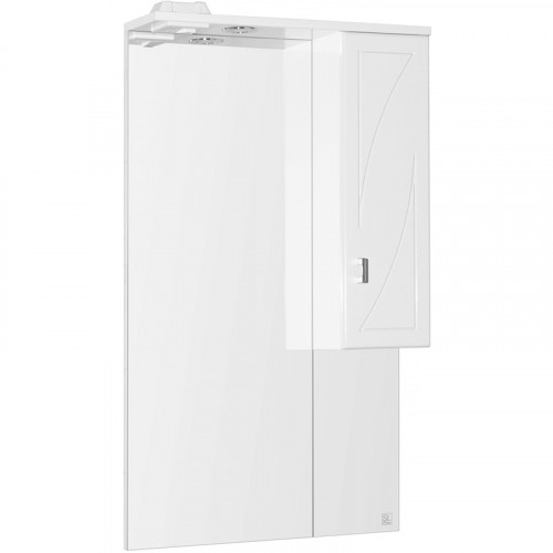 Зеркало со шкафом Style Line Лана 60 СС-00002254 с подсветкой Белое МДФ / ЛДСП, стекло