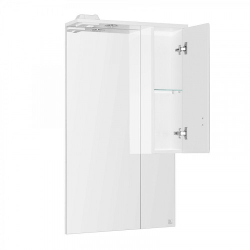 Зеркало со шкафом Style Line Лана 60 СС-00002254 с подсветкой Белое МДФ / ЛДСП, стекло