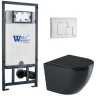Комплект унитаза с инсталляцией WeltWasser MARBERG 507 + MERZBACH 043 GL-BL + MAR 507 SE GL-WT 10000012207 цвет Белый глянцевый с сиденьем Микролифт и клавишей смыва цвет Белый глянцевый