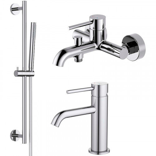 Комплект смесителей Aquatek Европа AQ1330CR Хром латунь