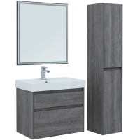 Зеркало Aquanet Nova Lite 75 242258 с подсветкой Дуб рошелье МДФ / ЛДСП, стекло