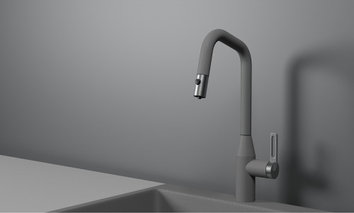 Смеситель для кухни Granula 8171 цвет Алюминиум