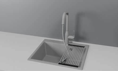 Смеситель для кухни Granula 8171 цвет Алюминиум