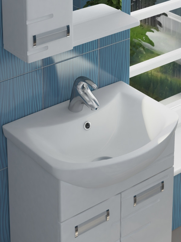 Тумба под раковину Vigo Diana 50 tn.DIA.UYU.50.2D Белая МДФ / ЛДСП