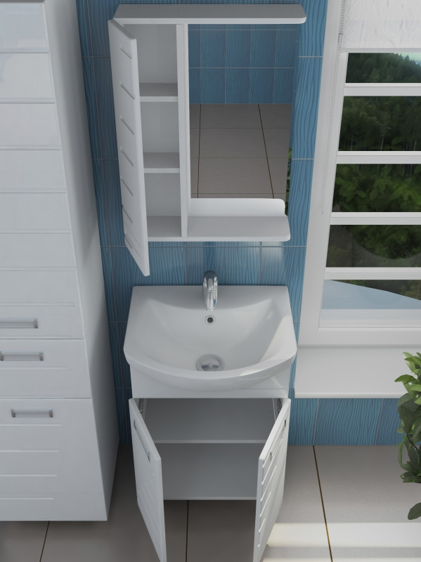 Тумба под раковину Vigo Diana 50 tn.DIA.UYU.50.2D Белая МДФ / ЛДСП