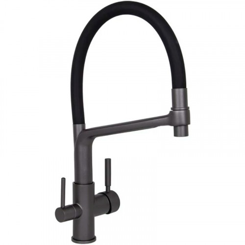 Смеситель для кухни Viko V-5607 Графит Черный латунь