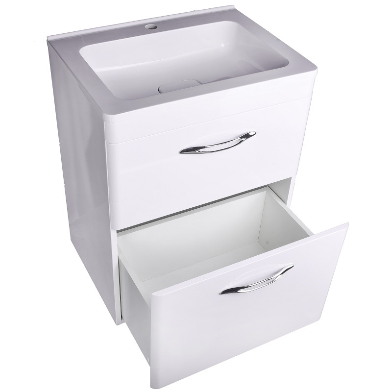 Тумба под раковину Style Line Каре 80 СС-00002267 Люкс Plus Белый МДФ / ЛДСП