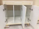 Тумба под раковину Bellezza Аллегро Люкс 80 4637513000355 Бежевая патина Золото МДФ / ЛДСП
