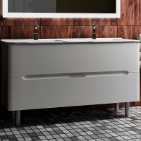 Тумба с раковиной SanVit Форма 120 kforman1202w Белая глянцевая МДФ / ЛДСП