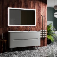 Тумба с раковиной SanVit Форма 120 kforman1202w Белая глянцевая МДФ / ЛДСП