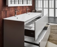 Тумба с раковиной SanVit Форма 120 kforman1202w Белая глянцевая МДФ / ЛДСП