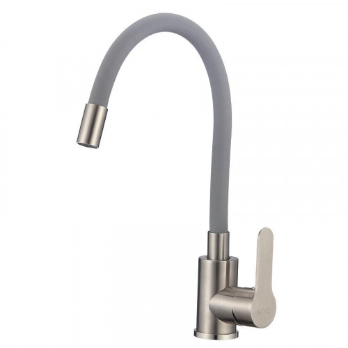 Смеситель для кухни D-Lin H155316-2 цвет  Сатин  Серый матовый