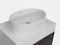 Раковина-чаша Runo Ovale 50 00-00001359 Белая фарфор накладная