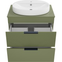 Тумба с раковиной Brevita Enfida 70 УТ000022839 Зеленая матовая МДФ / ЛДСП