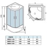 Душевая кабина WeltWasser WW500 Emmer 11055-2 110x110 10000004652 профиль Хром стекло прозрачное
