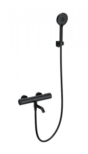 Смеситель для ванны Wonzon &amp; Woghand Inn WW-A2006-A1-MB с термостатом цвет Черный матовый