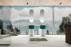 Раковина Abber Kristall 45 AT2701White-Aquamarin Белая Бирюзовая искусственный камень (литьевой мрамор), полиэфирная смола напольный