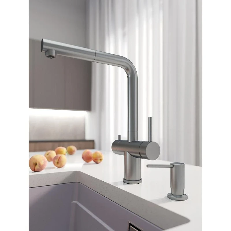 Смеситель для кухни Grandex Aqua Handy-P 902096 цвет Сатин