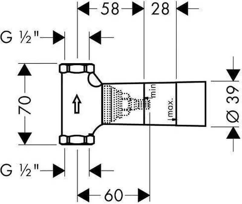 Вентиль Hansgrohe 15972000S130 цвет Хром