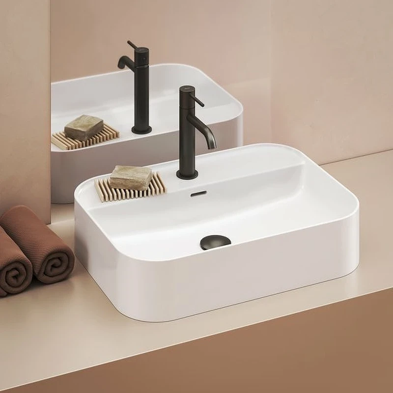 Раковина Ravak Ceramic Slim Shelf R 55 XJX01155005 Белая накладная