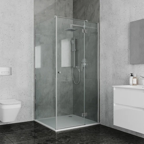 Душевой уголок Ambassador Diamond 100х100 12011106R профиль Хром стекло прозрачное