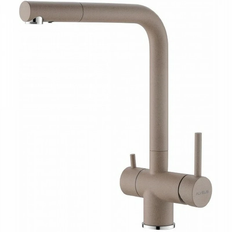 Смеситель для кухни Alveus Aquila G55 Beige 1139807 Бежевый латунь