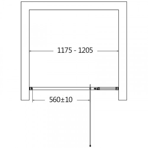 Душевая дверь AQUAme 120 AQM7108-12 профиль Хром стекло прозрачное